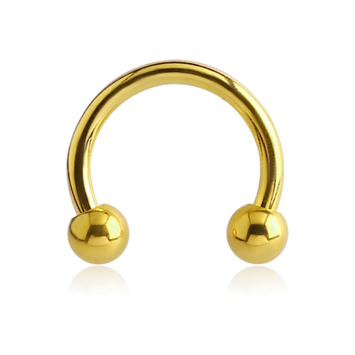 Gold Line - Circular Barbell Aço Anodizado Gold